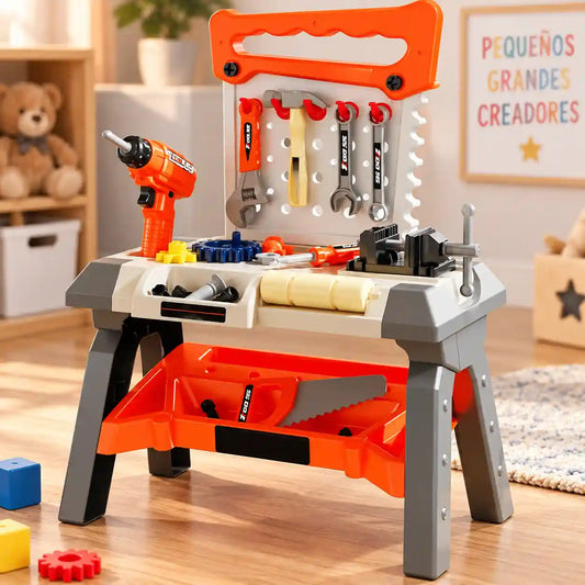 Mi Primer Taller™ — Mesa de Herramientas Infantil de 68 Piezas